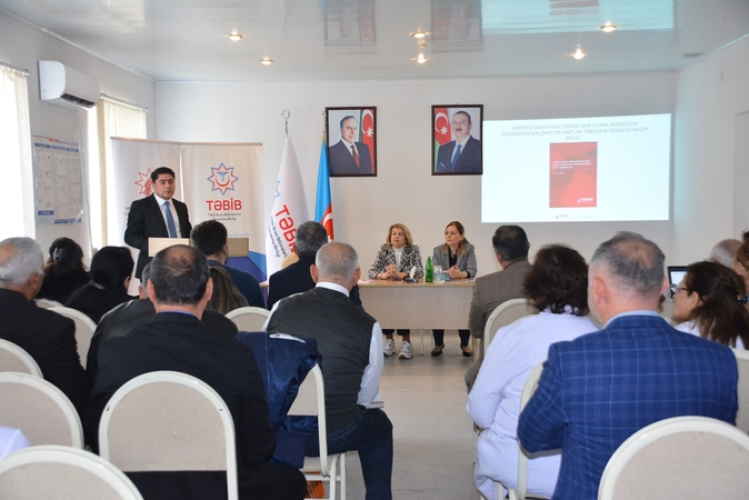 Göyçay Rayon Mərkəzi Xəstəxanasının tibb işçiləri üçün “Hemofiliyanın müasir müalicəsinə dair multidisiplinar yanaşma” mövzusunda seminar keçirilib