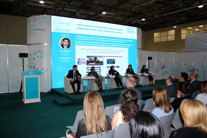 “Medinex” sərgisində “Hemofiliyanın multidisiplinar müalicəsinə dair” seminar keçirilib